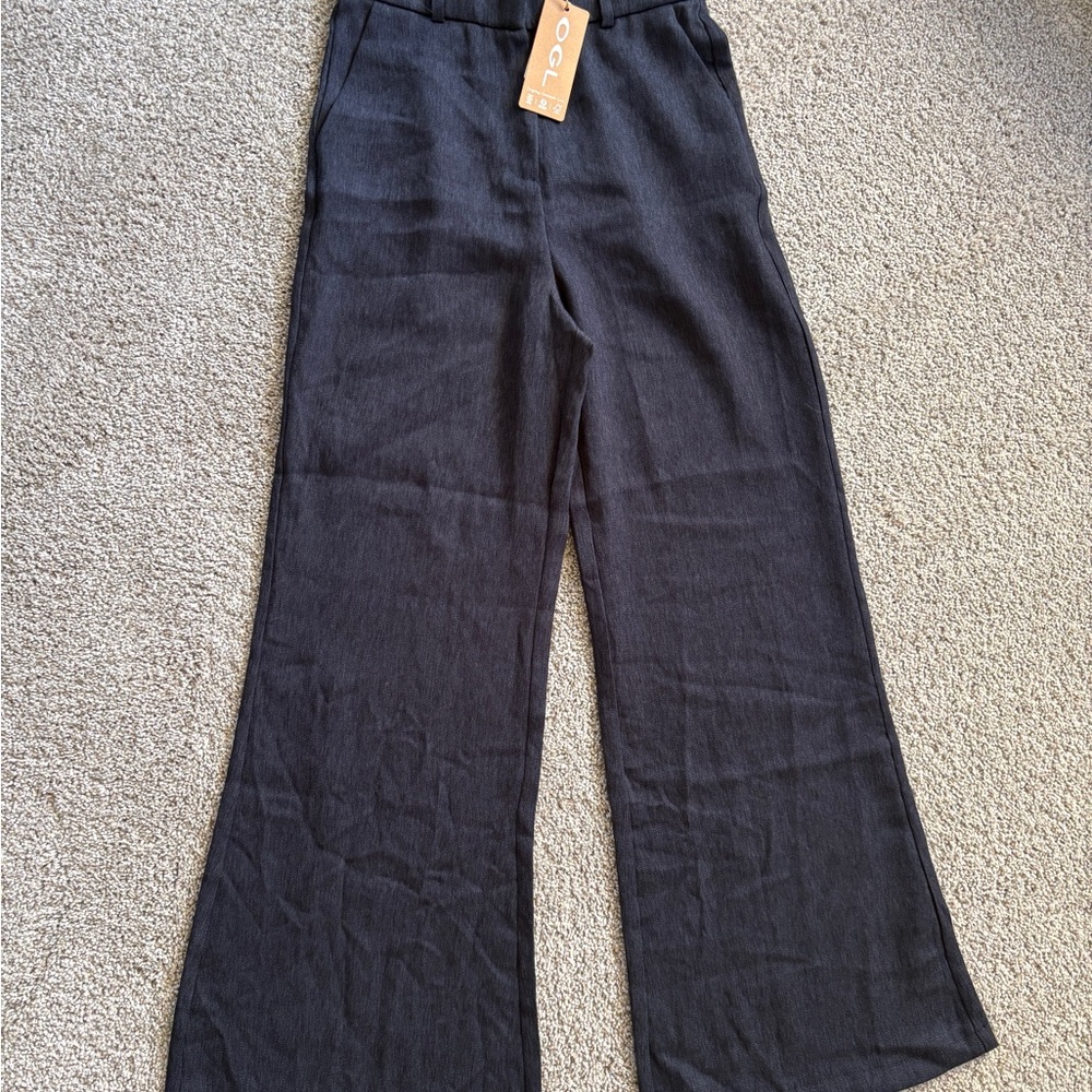 OGL 2-Piece Viscose Linen Set Small (Fits XS) | Collared Top & Flared Pants - Picture 9 of 15
